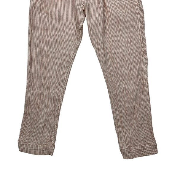 Free People Rumors Yarn Dye Harem Pants 0 Striped Cropped Belted High Waist - Picture 9 of 12